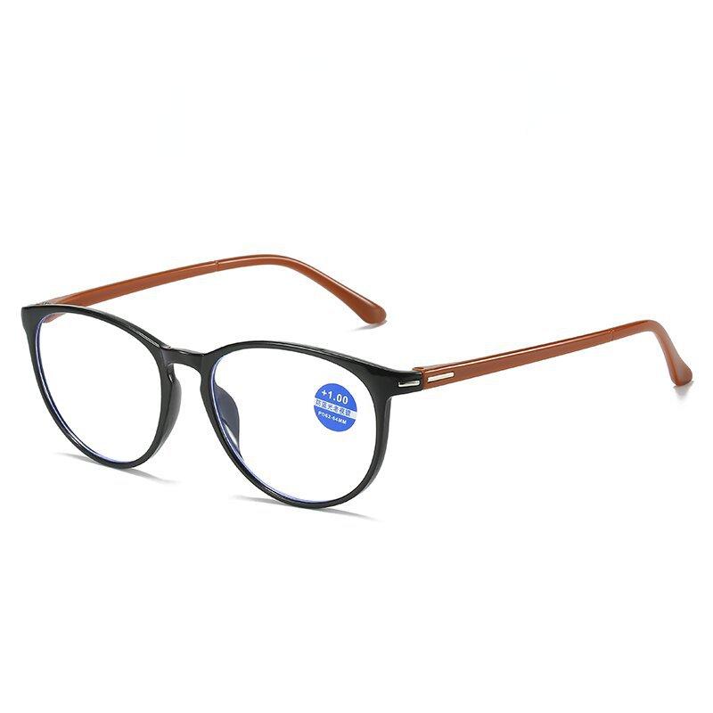 Reading Glasses Men Vintage Anti Blue Light Round Eye Glasses Women Fashion Square Frame Optical Prescription Eyewear 0 To +4.0
