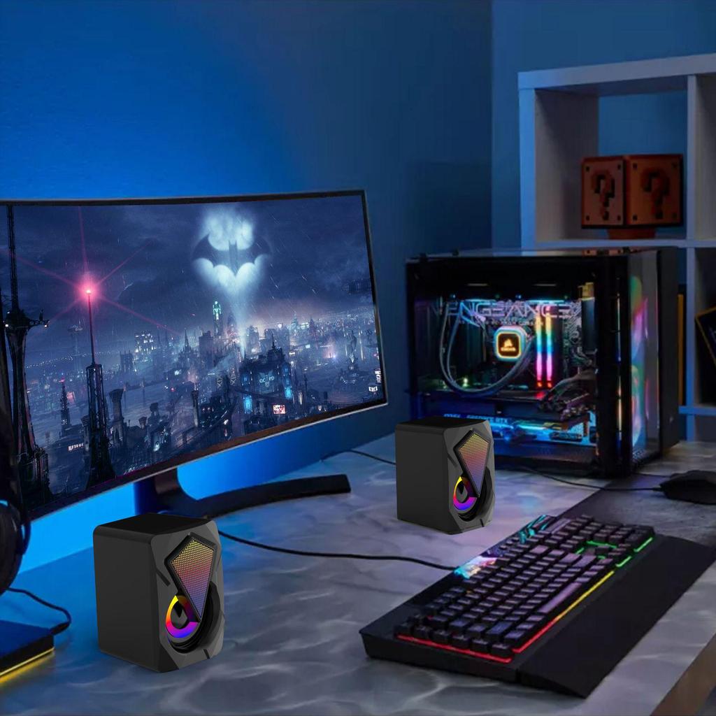 X2 RGB Wired Mini Multimedia Computer Speakers for Desktop & Notebook