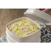 Ihara Kihan Microwave Steamer, Most, Lidded Steamer, Antibacterial, Made in Japan, Cooks Two Dishes Simultaneously, Saves Time