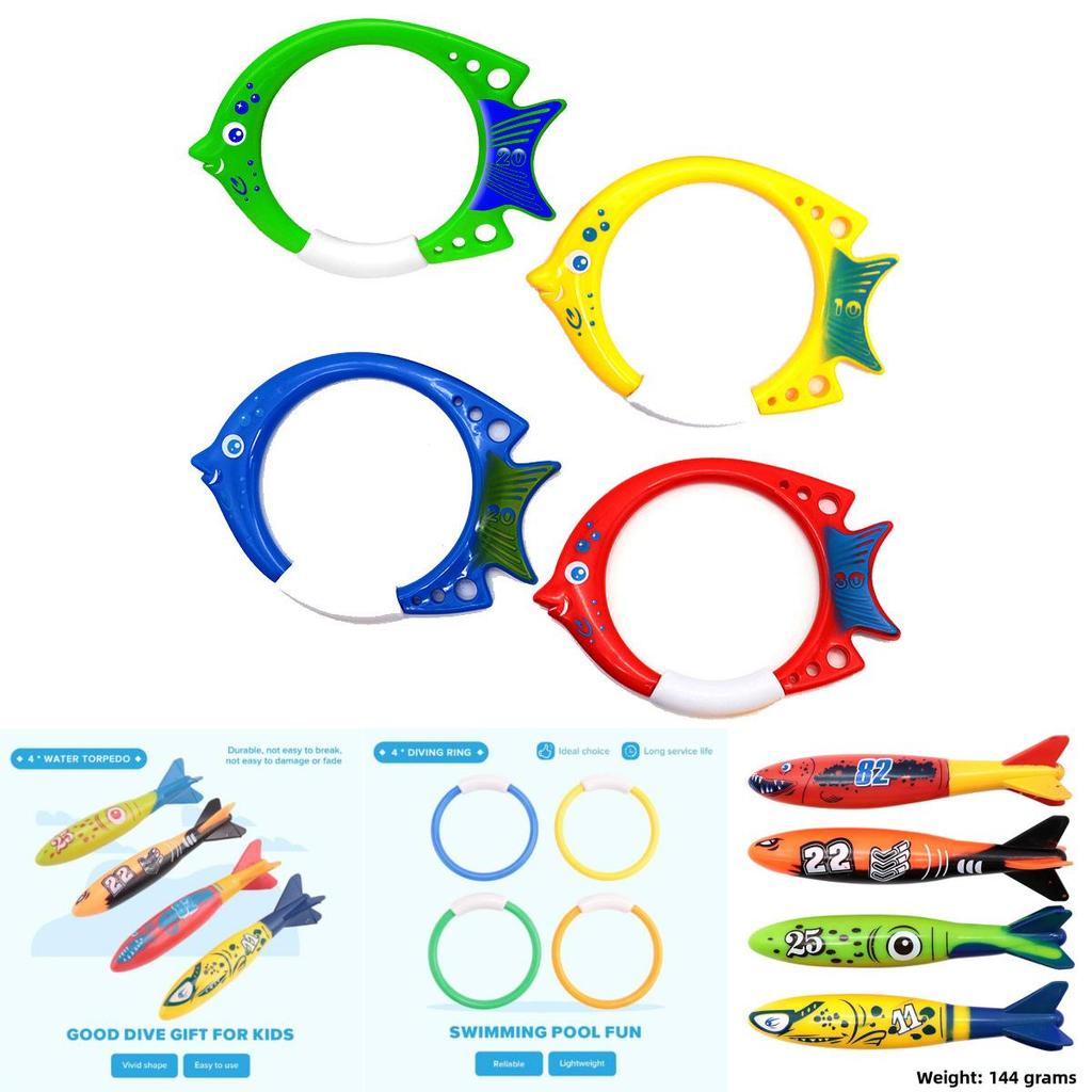 Swim Pool Water Play Toy Kit With Floating Fish And Sensory Development Tools For Kids