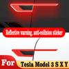 Car Reflective Safety Warning Strip Tape For Tesla Model 3 S X Y Car Door Bumper Reflective Strips Secure 3D Side Label Stickers
