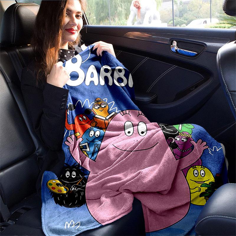 1 Stück, Barbapapa Kuscheldecke, Weiche & Gemütliche Decke für Heimdeko, Sofabezug, Reisen, Camping, Büro-Nickerchen, Geschenke für FreundeB020
