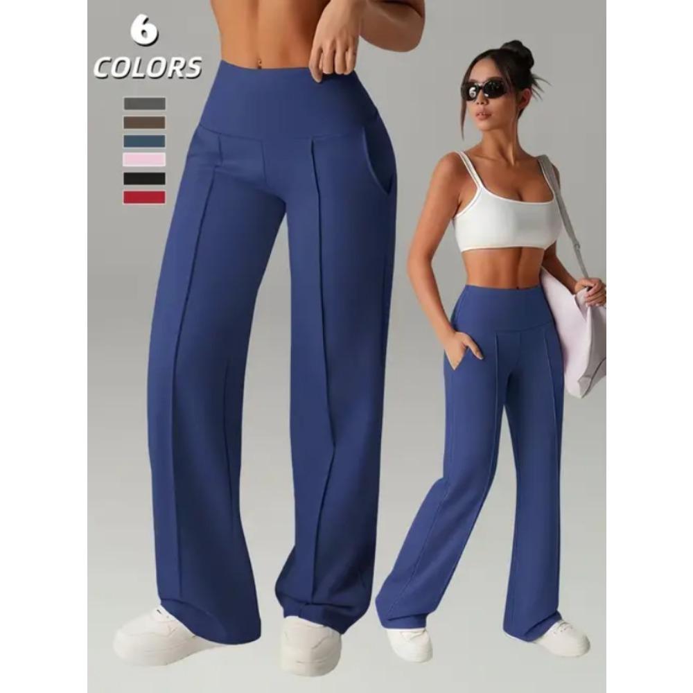 Straight Leg Sports Pants for Women, New Loose Quick Drying Pilates, Running Training Yoga Pants Fitness Suit