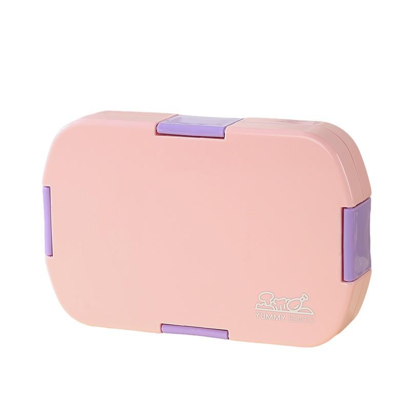 BPA-freie PP-Kinder-Lunchbox mit 4 Fächern, mikrowellengeeignet, auslaufsicher, stapelbar, für Schule und Outdoor