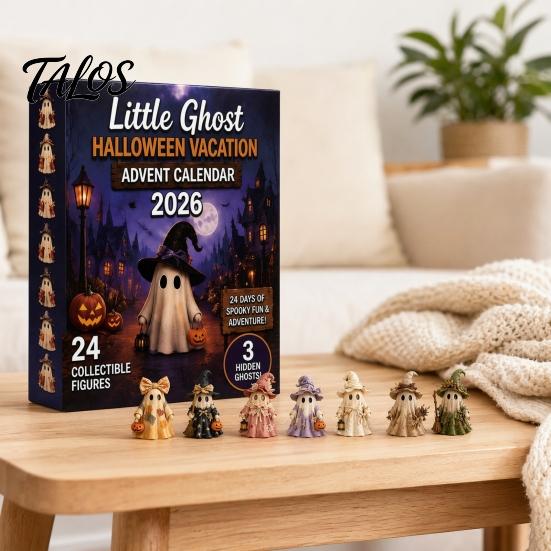 Halloween Gift Calendar Advent Calendar, 24 Days Ghost Countdown with Eye-catching Decor Collectible Figures, Holiday Gifts for Kids Boys Girls