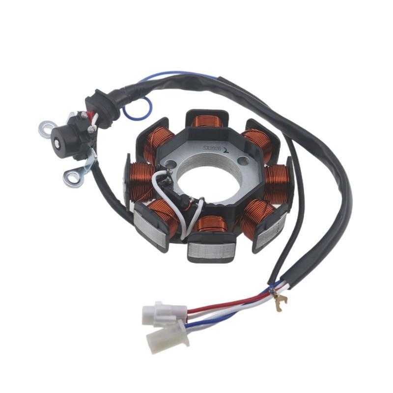 Compatible Yamaha JYM125/YBR Ignition Coil & YBE Eight-Pole Magneto Stator