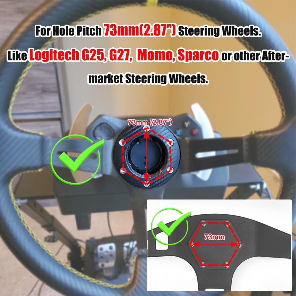 73mm Racing Steering Wheel Adapter Plate for Logitech G25/G27