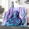Custom Name Avatar Blue Beauty Party Blanket For Couch Bed Plush Cozy Fuzzy Blanket Super Soft Warm Blankets For Fall And Winter 0916282
