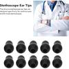 10pcs Stethoscope Ear Tips Universal Replacement 2.5mm Silicone Stethoscope Earplugs for 5mm Ear Hooks