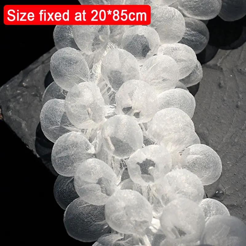 90x20cm Heat Setting Bubble Yarn Fabric Creative Laser Perspective 3D Organza Fabric for DIY Sew Fashion Wedding Dress Clothing