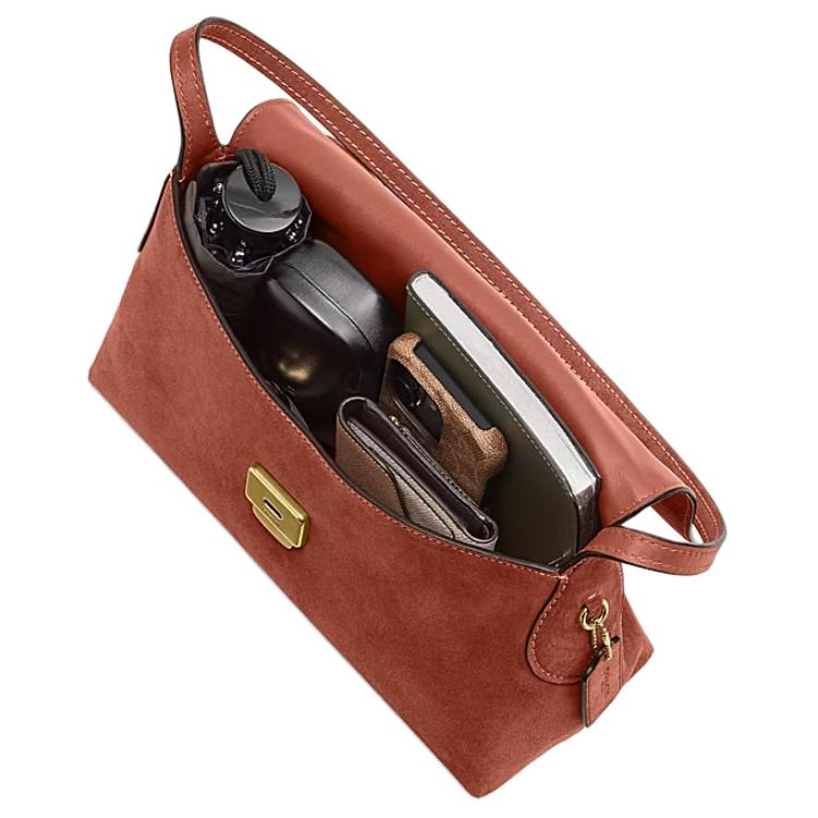 Coach Chelsea 30 Druckverschluss Schultertasche Groß Damen Handtaschen Messing Ton CEB52-B4AY