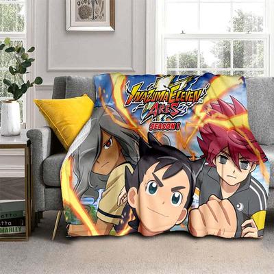 Anime Blankets Inazuma Eleven Blanket Soft Cartoon Blanket Flannel Throw Blanket Bed Sofa Blanket Chair Cover Blanket Home Decor