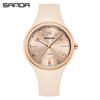 Sanda Men's Silent Quartz Watch: Lightweight, Waterproof, Silicone, Casual, Thin Design, Perfect for Students