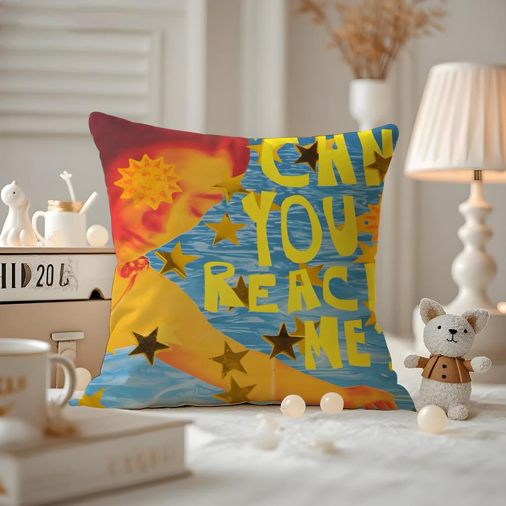 Lorde-Solar Power Cushion Cover Anti-dustmite Pillowcase Invisible Zipper Silky Short Plush Sofa Cushion Cover
