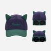 Modern Cats Ears Sun Caps with Sunglasses Breathable Sun Protective Headwear Snapbacks Hat For Outdoor Adventures