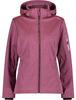 Куртка CMP Softshell Jacket Zip Hood Women (39A5006M) nero mel.-desert rose