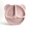 Silicone Cartoon Bear Baby Plate & Bowl Set with Integrated Suction Cup - Children's Tableware & Utensils