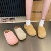Cotton slippers women's 2025 new velvet lazy one pedal niche fashion comfortable versatile height bag head women's drag