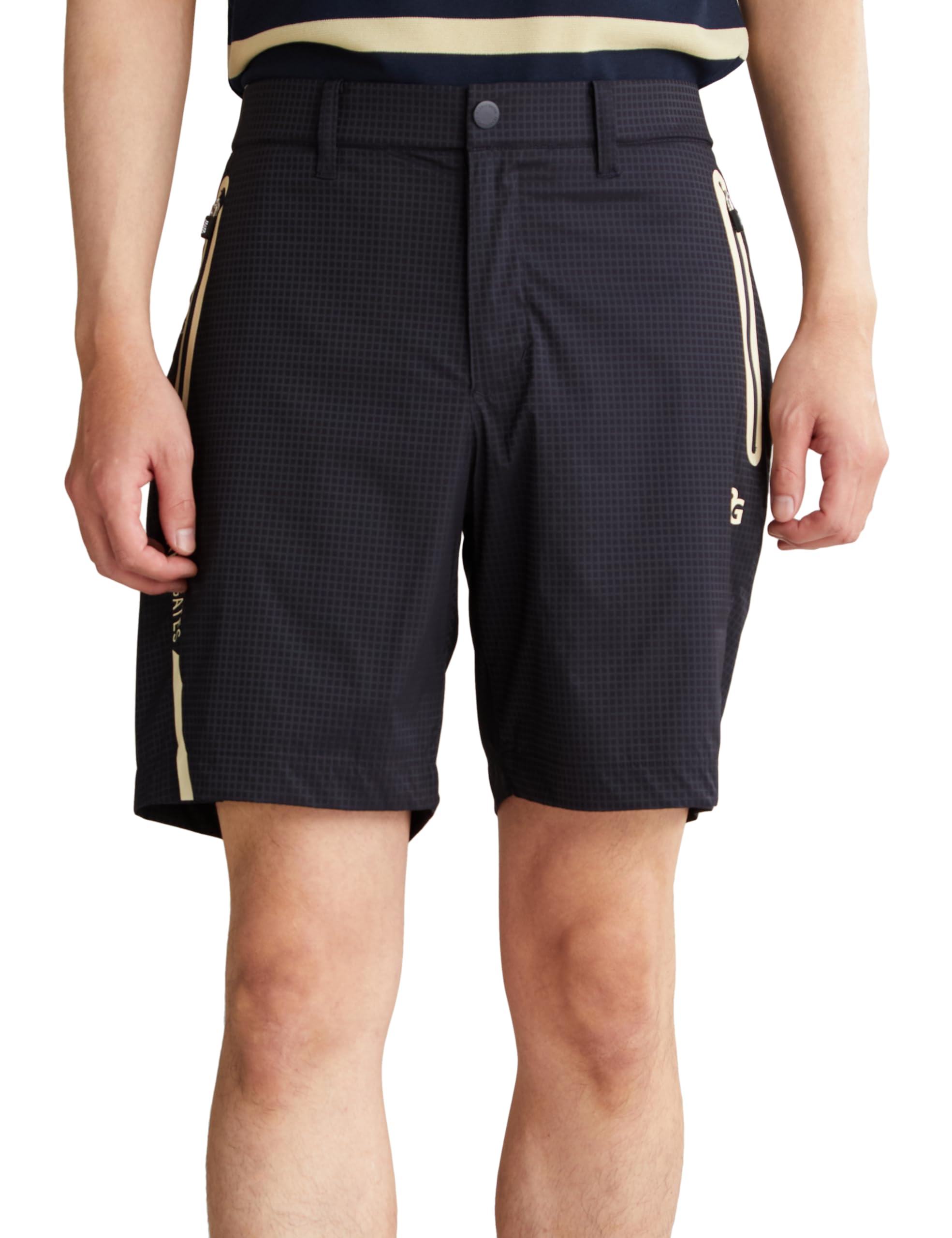 

шорты Гольф Темно-синие 5 [Pearly Gates] Мужские (клетчатый добби) / / 053-4132405 120_Темный [L]