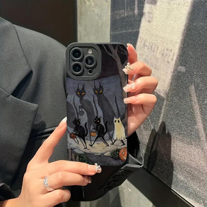 Cartoon Dark Funny Monster Cat Fox Creative Phone Case For iPhone 16 11 12 13 14 15 Pro Max 13 15 Pro XS XR XS 7 8 PLUS SE Cover