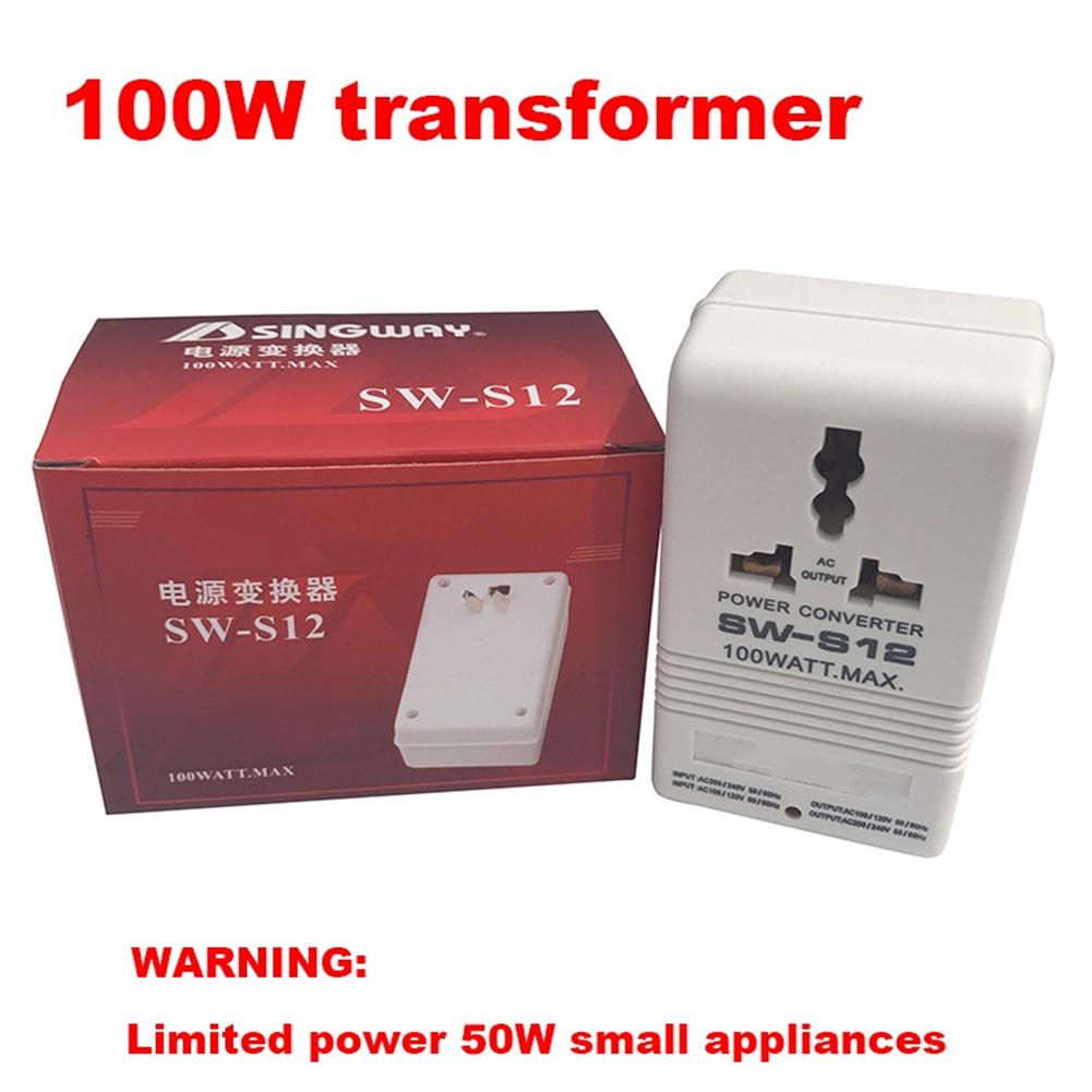 Sw-s12 100w Leistungstransformator Tragbarer 110v bis 220v 220v bis 110v Bidirektionaler Konvertertransformator für zu Hause