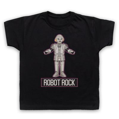 Robot Rock Retro Sci Fi Dance Parody Slogan Old School Kids Childs T-Shirt