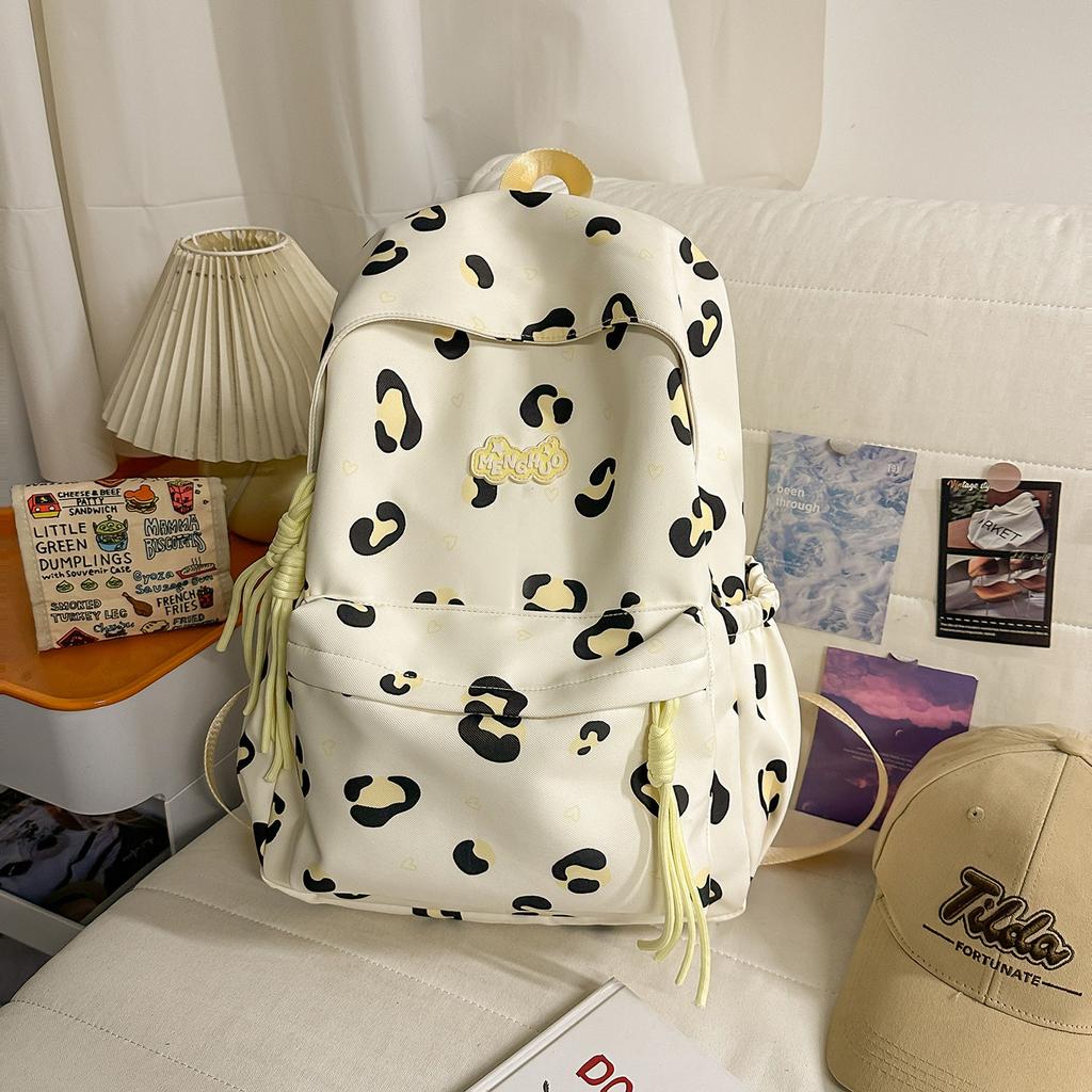 Schoolbag spring new milk whirring cute sweet girl travel backpack Korean ins college wind polka dot light backpack