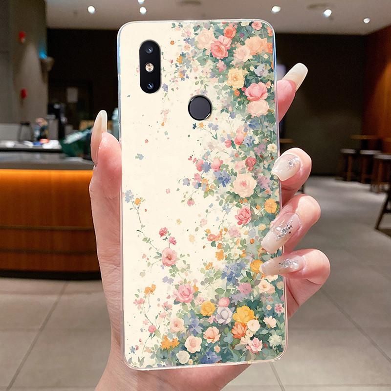 For Xiaomi Mi Max 3 Mix 2S Phone Case Fashion Butterfly Flower Clear Soft TPU Silicone Back Cover For Xiaomi Mi Max3 Mix2S Shell