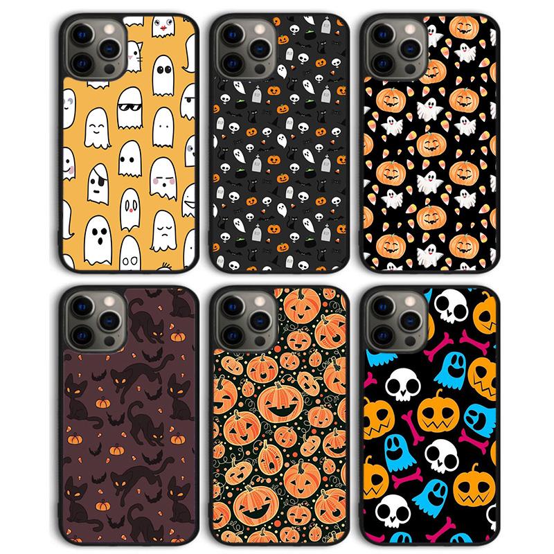 Pumpkin Halloween Bat Witch Boo Phone Case Cover for iPhone 17 Air 16 15 14 13 11 12 Pro Max Plus Shell Coque