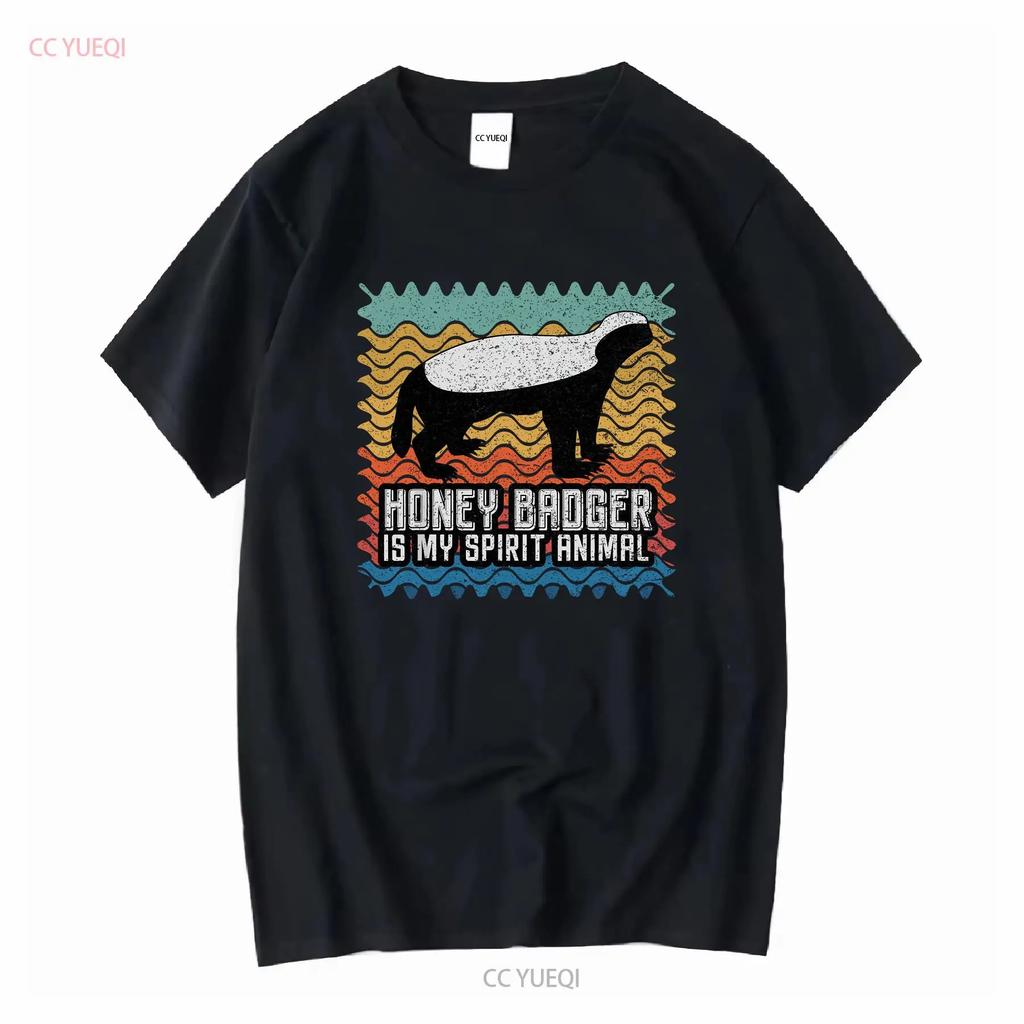 Honigdachs Ist Mein Seelentier T-Shirt Lange Oder Kurze Ärmel Vintage Gewaschen Atmungsaktiv Homme Lässig Weich Leicht