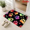 Rustic Vintage Wood Grain Pet Paw Print Doormat Non Slip Floor Mat Front Door Entryway Porch Back Door Living Room homer decor