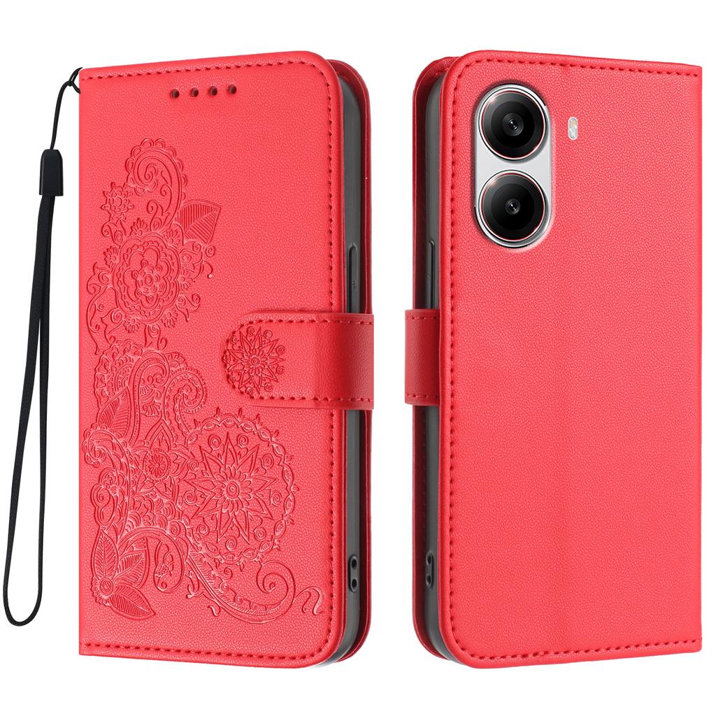 For Xiaomi Redmi Turbo 4 5G/Xiaomi Poco X7 Pro 5G Phone Cases Mandala Flower Leather Wallet Mobile Cover with Strap