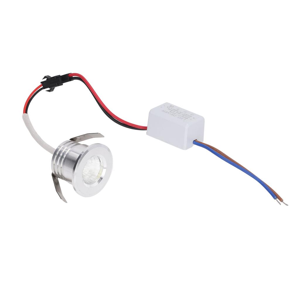 Mini Recessed COB Spotlight Stable Heat Dissipation LED Recessed Ceiling Spotlight 3W Silver Lamp Body AC85‑265V