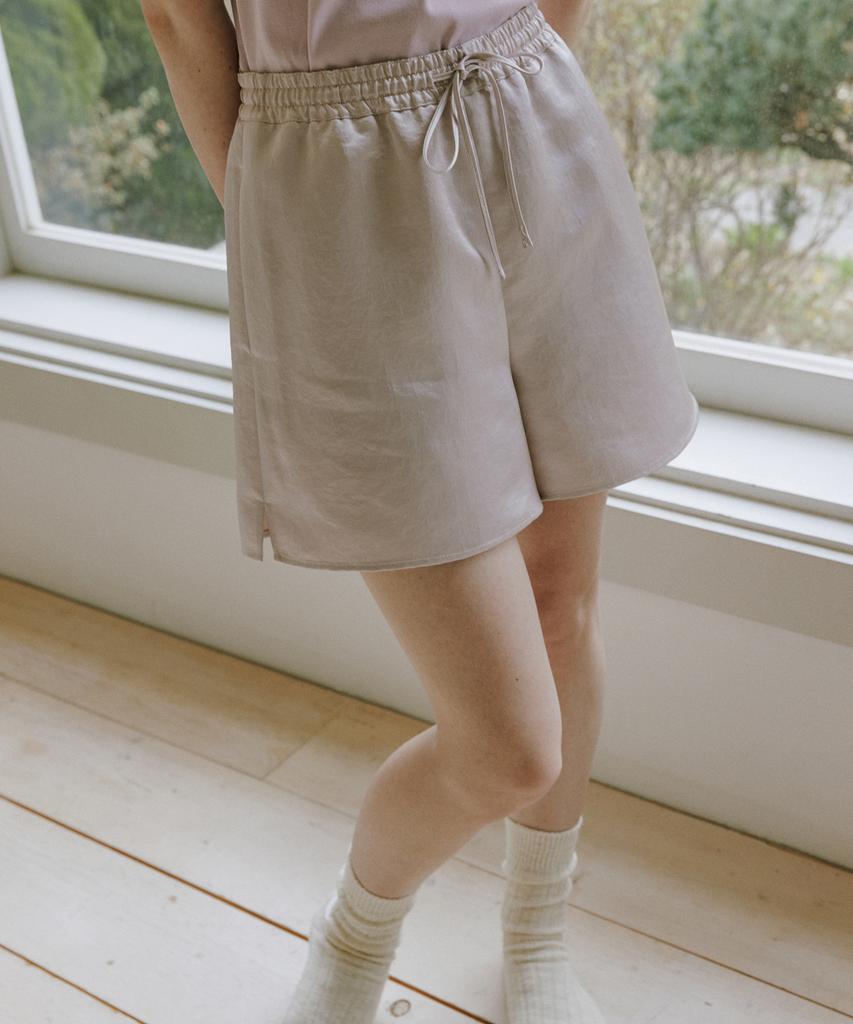 OCTETTE Loose Satin Shorts_2Color