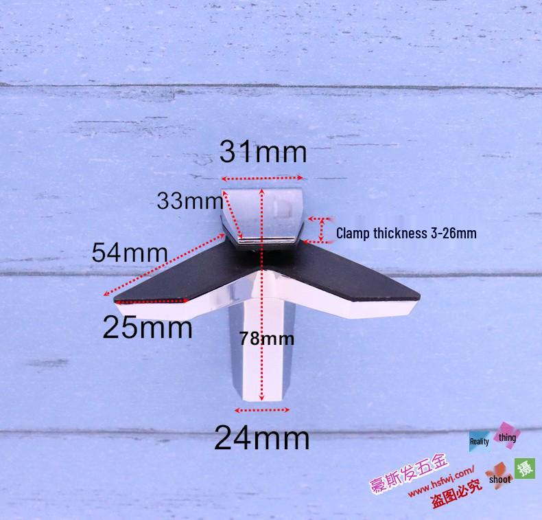 Adjustable Glass Clamp Bracket - F-Type Shelf Support (3-40mm)