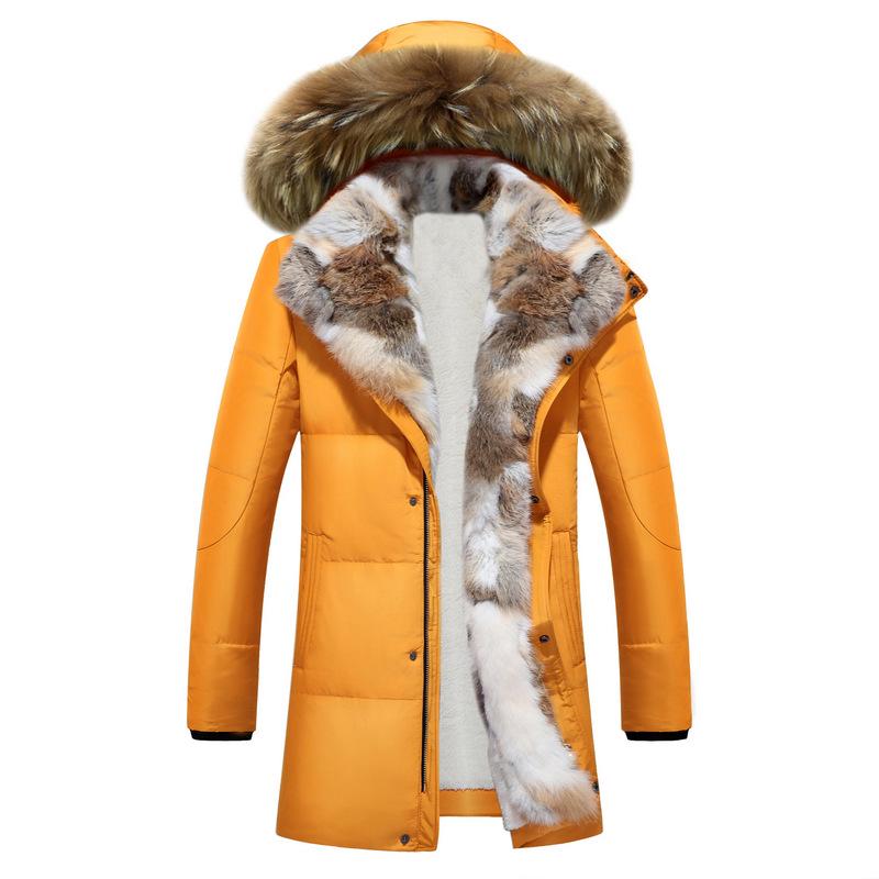 Mittellange Daunenjacke für Damen mit Pelzkragen - Winterkollektion