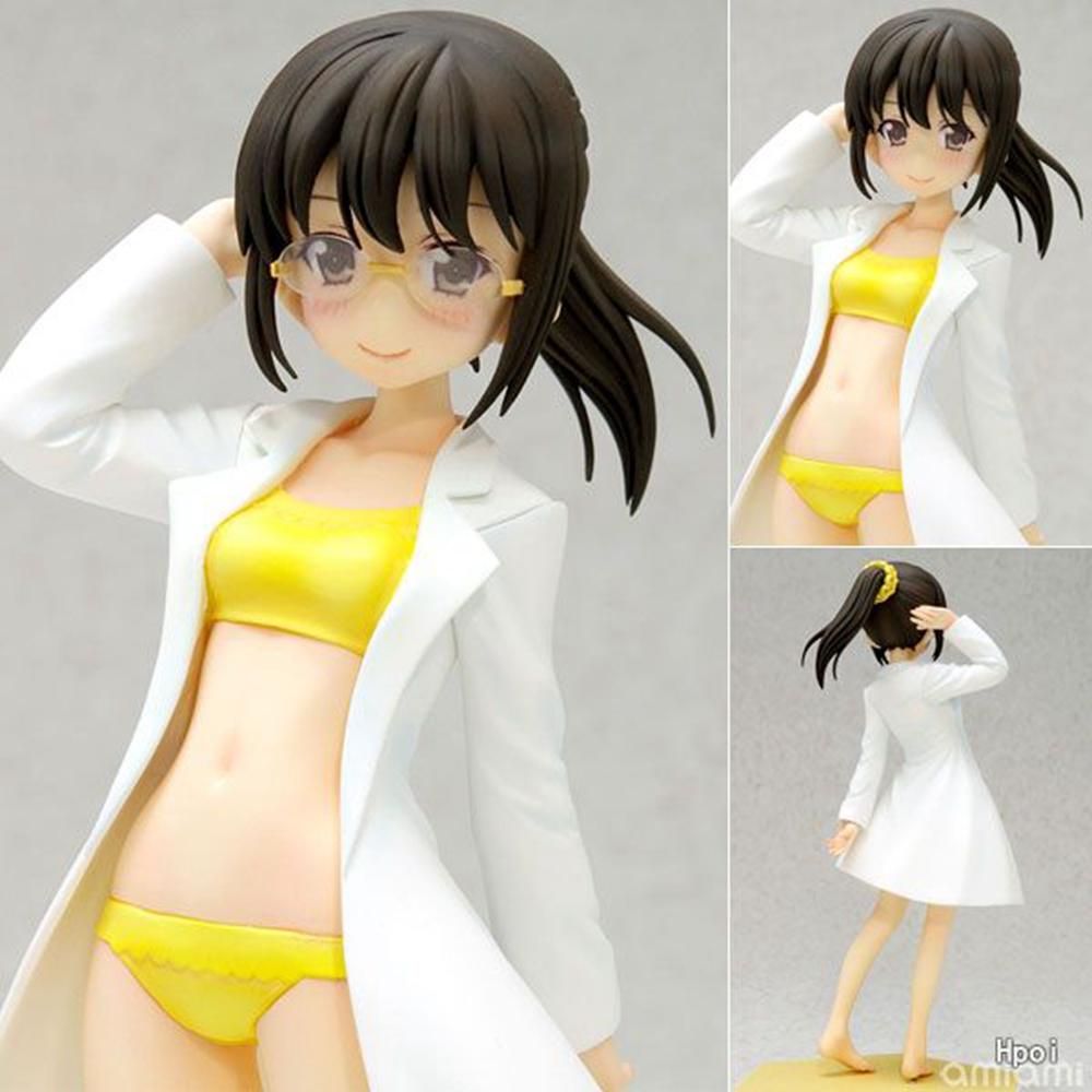 16CM Anime Boku Wa Tomodachi Ga Sukunai Shiguma Rika Figure Beach Queens 1/10 Swimsuit Ver Model Toy Doll Aciton Collection Gift
