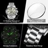 POEDAGAR Top Luxury Men Watch Automatic Date Week Man Wristwatch Hollow Tourbillon Mechanical Stainless Steel Watches