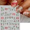 1pc Red Green Christmas Holly Leaf Winter Nail Art Stickers Xmas Decals New Year Holiday Nail Supplies Self Adhesive Charms Decoration