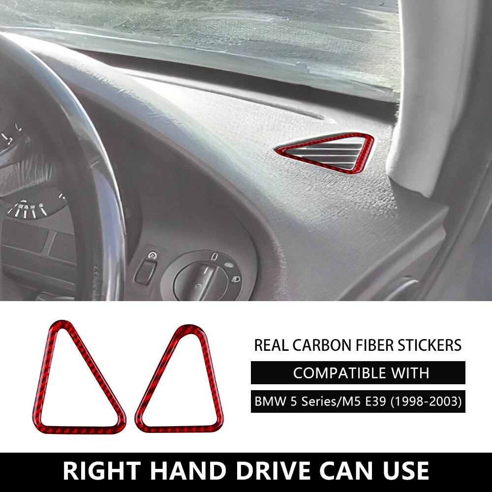 

AIRSPEED для BMW 5 серии M5 E39 1998-2003, аксессуары, наклейка из углеродного волокна, автомобильное вентиляционное отверстие, CD-панель, ручка, внутренняя отделка, крышка RHD Side Vent Red