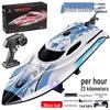 Children's High-Speed Remote Control Boat - Waterproof, Shockproof, Anti-Flip with Lights, 2.4G Yacht
