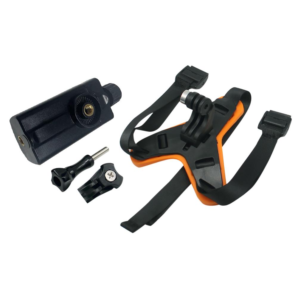 Motorcycle Helmet Chin Strap Mount Holder With Phone Clip Compatible For GoPro Hero 5/6/7 Action Sport Camera Full Face Holder