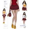 Ballet Girl-style Burgundy Cake Skirt Lace Spliced Half-body New Puffy Miniskirt Pants