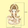 Peach Terracotta Colour Golden Paint Work Vinayaka Idol Car Dashboard Idol Ganesha Murti Ganpati Idol for Home Decor