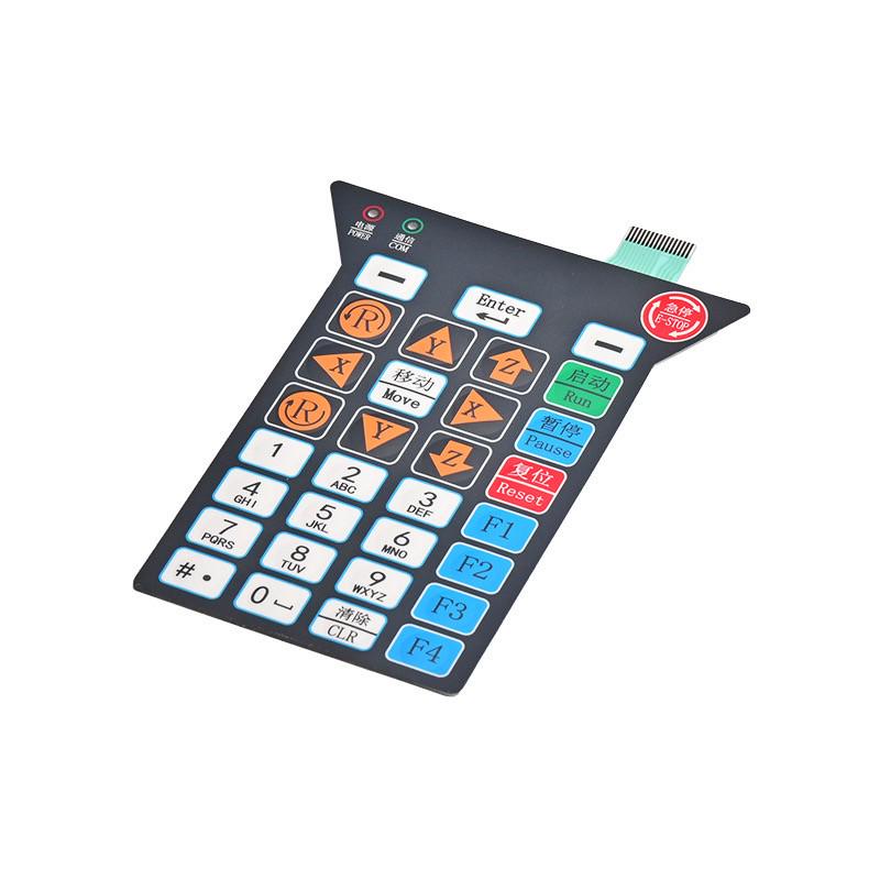 Custom Membrane Switch Keypad with PVC Sticker and Acrylic Lens