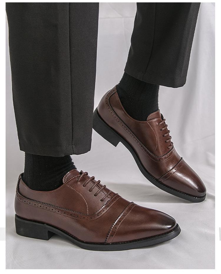 Men's Large Size Formal Leather Shoes - Business, Nightclub, Wedding Groom Collection