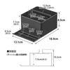 Yamazaki Half Tissue Case with Smartphone Tower Tissue Smartphone with 10708 (Yamazaki Industries) Stand, Black, W13.1×D18.9×H8.3cm, Series, Case,