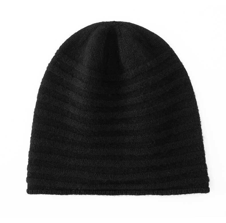 Cashmere Hat Autumn and Winter Pure Cashmere Knitted Hat Headgear Hat Men and Women Pile Cold Hat Beige