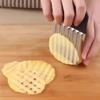 Edelstahl Kartoffelchip-Schneider Verdickter Wellenschneider Küchengerät Wellenförmiger Chopper Küche