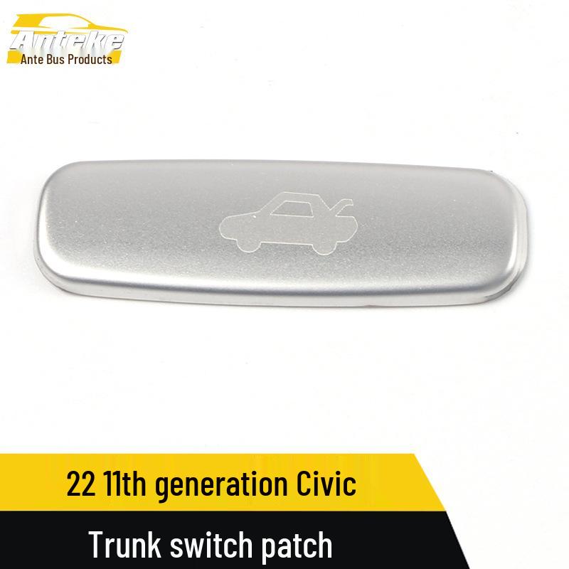 Trim for 11th-Gen Civic Trunk Switch: Fits 22 Models - Tailgate Button Decorative Frame